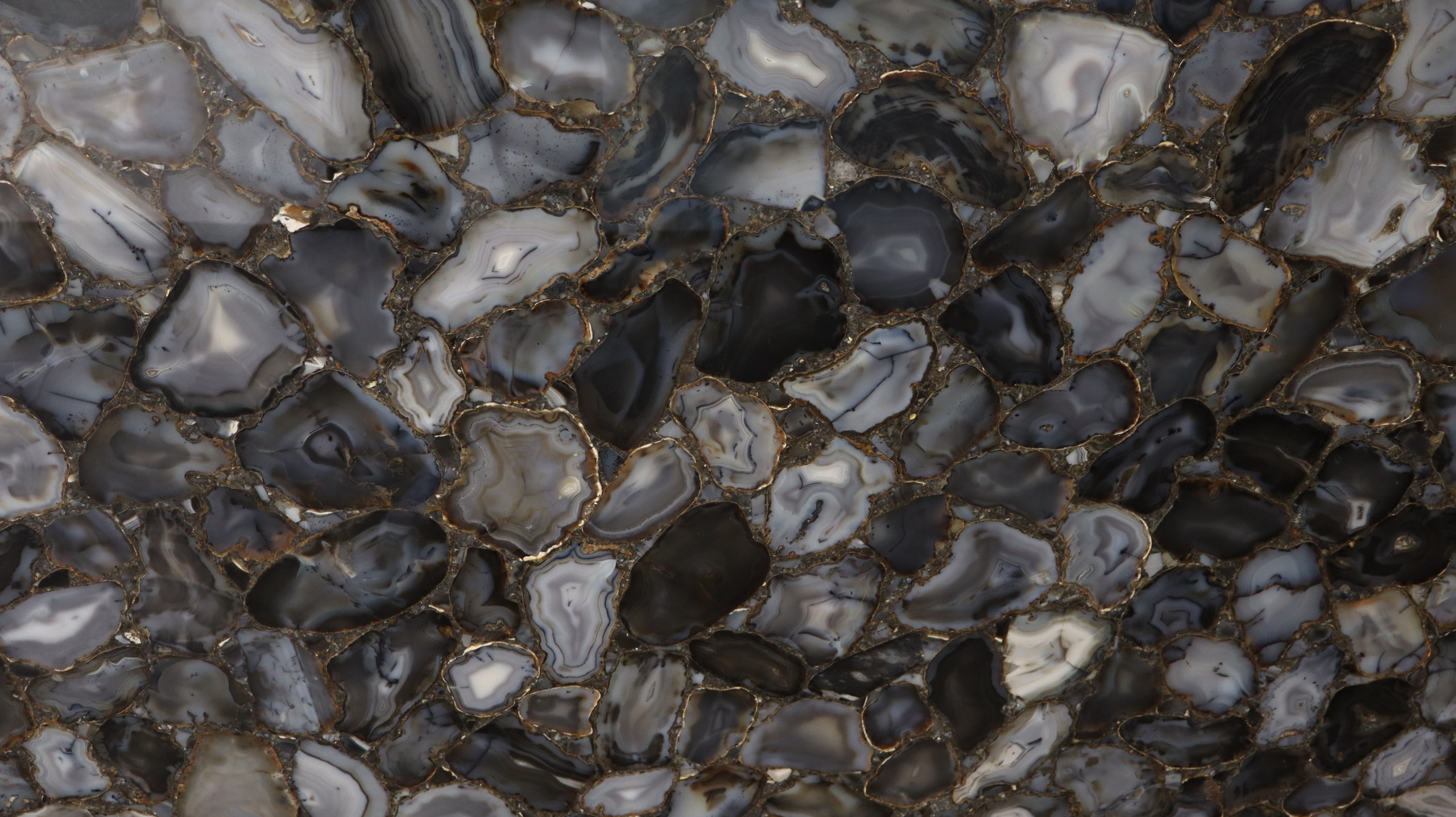 Black Chameleon Agate Slab, a standout translucent semi precious stone slab.